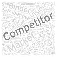 Competitor Word cloud art Detailed Vector