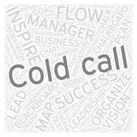 Cold call Word cloud art Detailed Vector