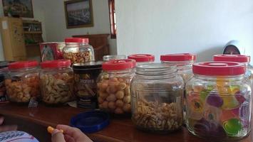 Some sweet snacks on the table photo