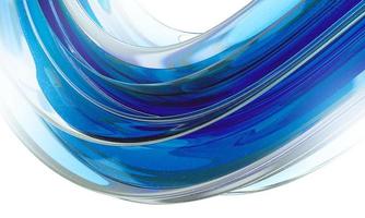 3D rendering of colorful abstract twisted wavy shape in motion. Computer generated geometric digital art photo