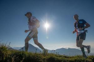 Dangerous mountain running for highly trained athletes photo