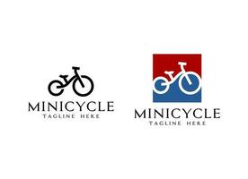 Kid Push Bike Bicycle Silhouette logo design inspiration vector