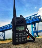 A Handy Talkie used for communication during girder erection with the gantry portal. photo