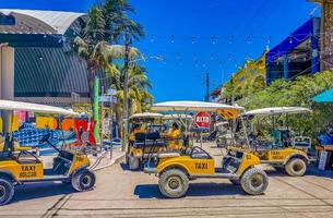 Holbox Quintana Roo Mexico 2022 Buggy car taxi golf cart at pier village Holbox Mexico. photo