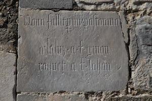 símbolos de caballero en el castillo de bodrum foto