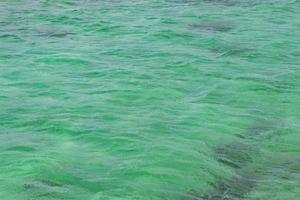 Blue turquoise water waves ocean and sea texture pattern Mexico. photo