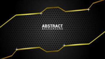 dark abstract background with luxury gold lines, perfect for banners, advertisements, social media posts and etc vector