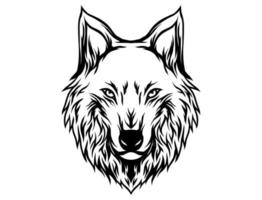 Wolf head mascot logo vector