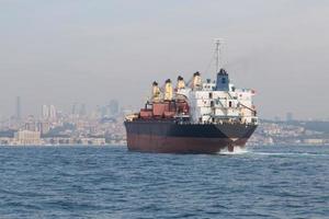 Cargo Ship in sea photo