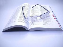 Depok, Indonesia  August 19, 2022 , Japanese and Indonesian dictionary books isolated on a white background photo