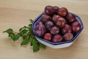 Plums in the bowl photo