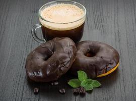 Coffee with donuts photo