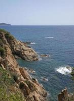 Beautiful view along the Costa Brava coastline near Lloret de Mar, Spain photo