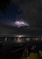 Electrical Storm over lake photo