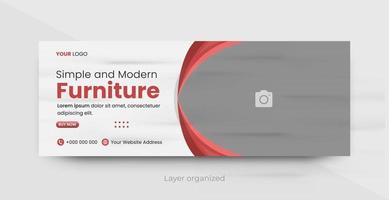 Social Media Template, Web Banner Template For Furniture Business Pro Vector