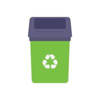 Recycle Bin Flat Illustration. Clean Icon Design Element on Isolated White Background vector