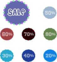 discount and sale icons vector