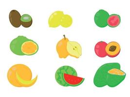 Fruits set, ingredients for vegetarian or healthy food vector