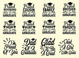 Graduation  typography t shirt design bundle vector