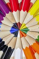 Macro of colored crayons photo