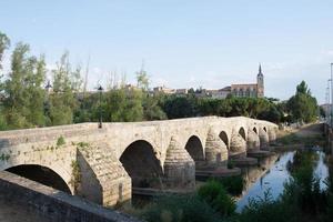Old stone bridge over Arlanza river at Lerma, Burgos photo