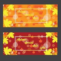 Autumn Sale Banner Poster vector