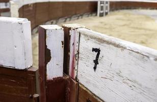 Protection wood in a bullring photo