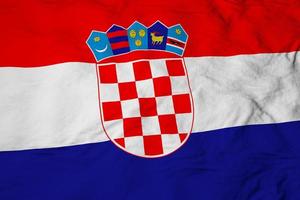 Croatian flag in 3D rendering photo