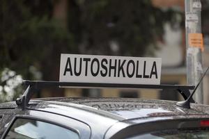 Albanian driving school sign photo