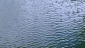 Wellen auf ruhigem Wasser, starke Strömung, Blick von oben. abstrakter Hintergrund der Wasseroberfläche. video