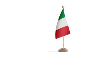 Italy flagpole with white space background image photo