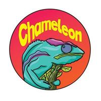 isolated chameleon mascot vector illustration