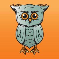 sad owl vector illustration .good for t-shirt and kids image