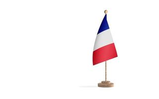 France flagpole with white space background image photo