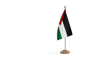 asta de la bandera de jordan con imagen de fondo de espacio en blanco foto