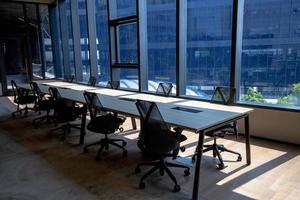 Area of Co-Working Space on social distancing with a luxury comfortable design for work as free and relax at True digital park , Thailand. Concept of creative cooperates workspace. photo
