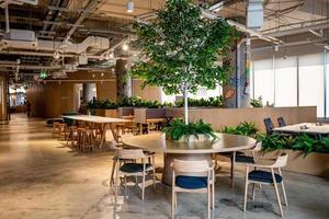 Area of Co-Working Space on social distancing with a luxury comfortable design for work as free and relax at True digital park , Thailand. Concept of creative cooperates workspace. photo
