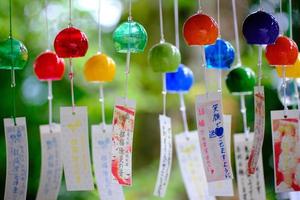 Colorful glass wind chimes 4 photo