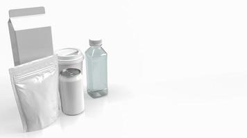 The package on white background for eco concept 3d rendering photo