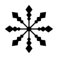 Snowflake icon on white background. Vector illustration