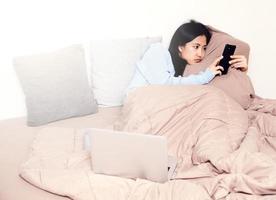 Women working at home photo