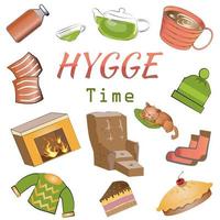 ilustración del tema hyggee vector