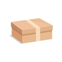 cardboard box vector isolated on white background