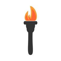 Torch design vector, flat style design. Also suitable as a logo vector