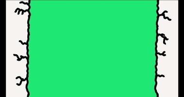 grüner bildschirmhintergrund mit rissigem wandbild