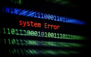 Computer network problem  error software concept photo