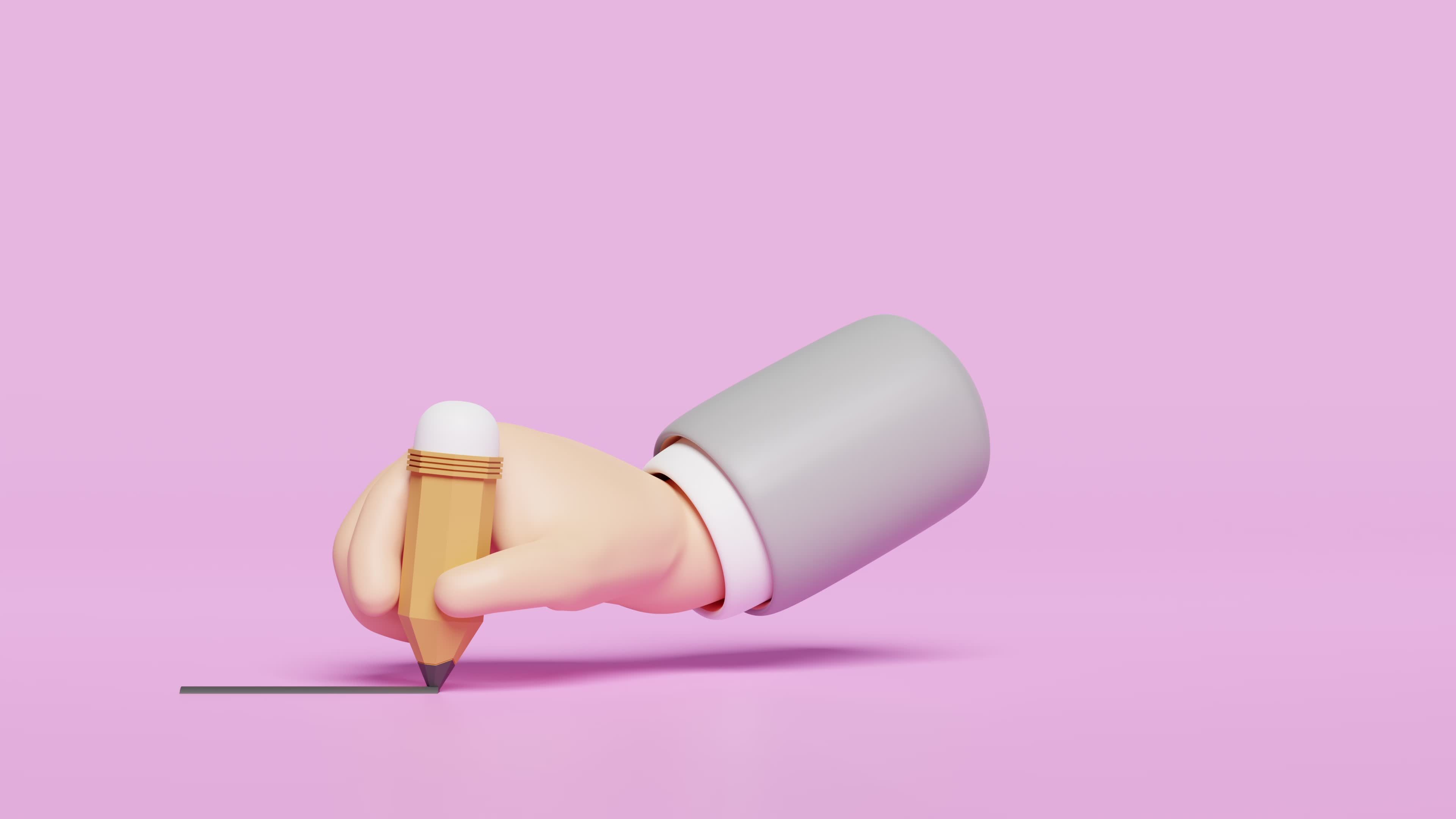 3d businessman hand holding pencil isolated on pink background. draw a line with a pencil, 3d animation, alpha 11558882 Stock Video at Vecteezy 3d businessman hand holding pencil isolated on pink background. draw a line with a pencil, 3d animation, alpha 11558882 Stock Video at Vecteezy