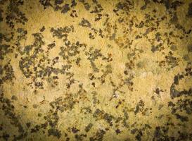 old rusty metal background yellow brown rustic iron plate patina stains texture photo