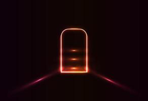 la puerta con efecto de luz vector