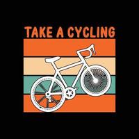 Cycling T-shirt design vector